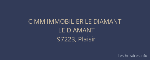 CIMM IMMOBILIER LE DIAMANT