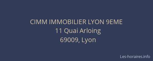 CIMM IMMOBILIER LYON 9EME