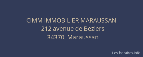 CIMM IMMOBILIER MARAUSSAN