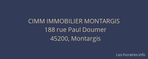 CIMM IMMOBILIER MONTARGIS