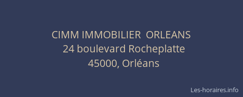 CIMM IMMOBILIER  ORLEANS