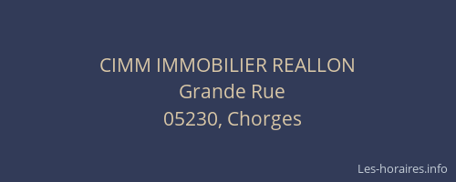 CIMM IMMOBILIER REALLON