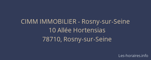 CIMM IMMOBILIER - Rosny-sur-Seine