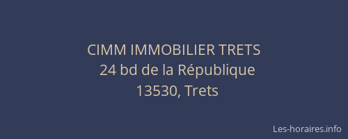 CIMM IMMOBILIER TRETS