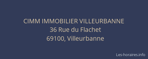 CIMM IMMOBILIER VILLEURBANNE