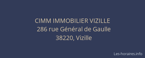 CIMM IMMOBILIER VIZILLE