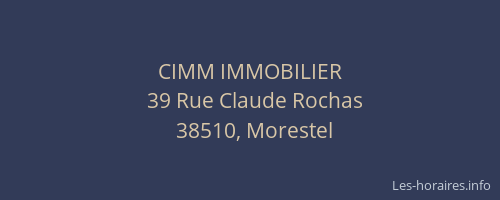 CIMM IMMOBILIER