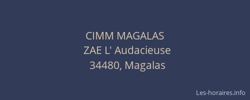 CIMM MAGALAS