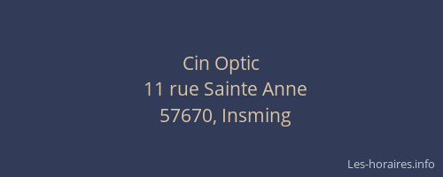 Cin Optic