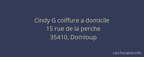Cindy G coiffure a domicile