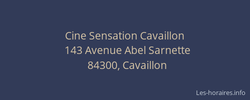 Cine Sensation Cavaillon