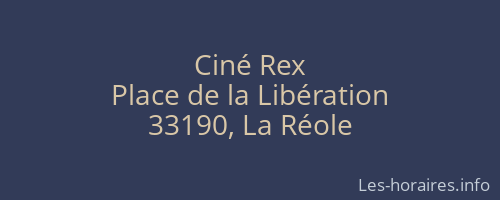 Cin&eacute; Rex
