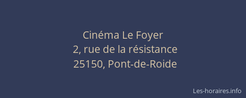 Cin&eacute;ma Le Foyer