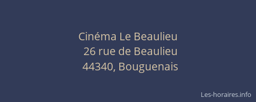 Cinéma Le Beaulieu