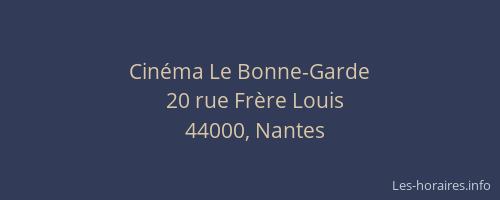 Cinéma Le Bonne-Garde