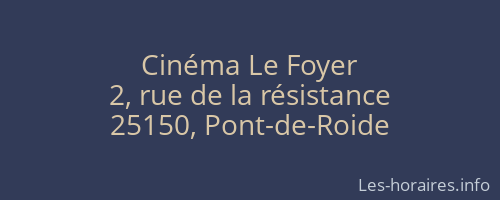 Cinéma Le Foyer
