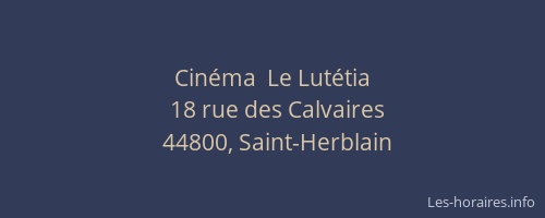 Cinéma  Le Lutétia