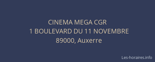 CINEMA MEGA CGR
