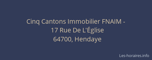 Cinq Cantons Immobilier FNAIM -