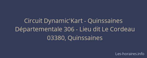 Circuit Dynamic'Kart - Quinssaines
