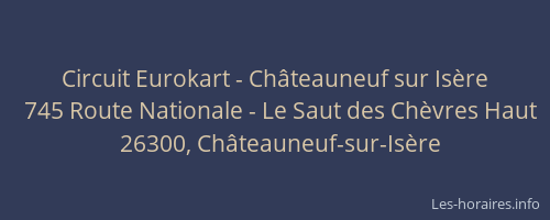 Circuit Eurokart - Châteauneuf sur Isère