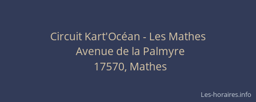 Circuit Kart'Océan - Les Mathes