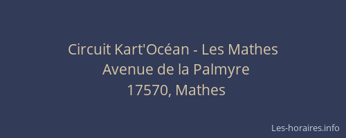 Circuit Kart'Oc&eacute;an - Les Mathes