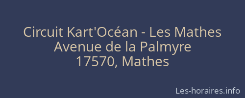 Circuit Kart'Océan - Les Mathes