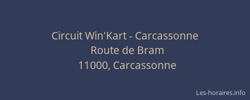 Circuit Win'Kart - Carcassonne
