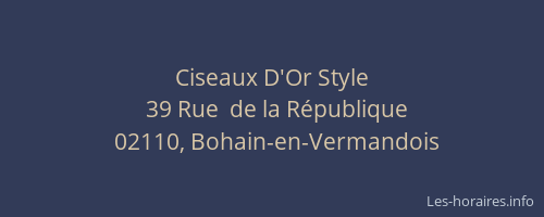 Ciseaux D'Or Style