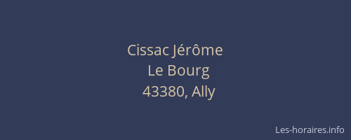 Cissac Jérôme