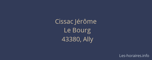 Cissac J&eacute;r&ocirc;me