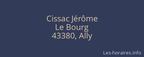 Cissac Jérôme
