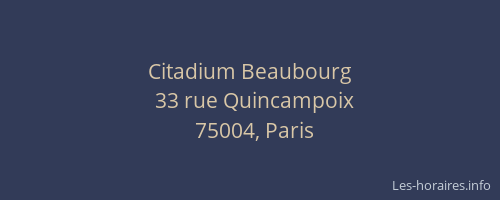 Citadium Beaubourg