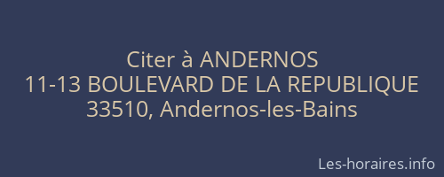 Citer à ANDERNOS