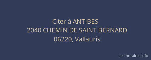 Citer à ANTIBES