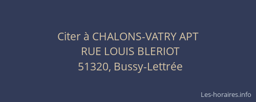 Citer à CHALONS-VATRY APT