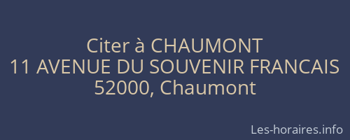 Citer à CHAUMONT
