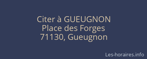 Citer à GUEUGNON