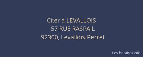 Citer à LEVALLOIS