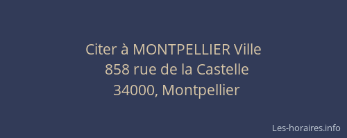 Citer à MONTPELLIER Ville