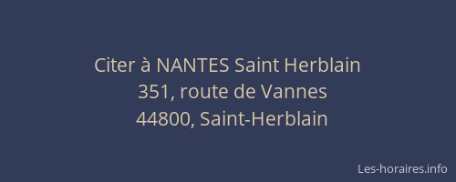 Citer à NANTES Saint Herblain