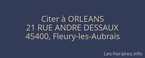 Citer à ORLEANS