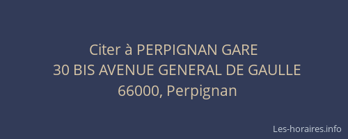 Citer à PERPIGNAN GARE