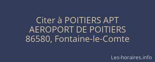 Citer à POITIERS APT