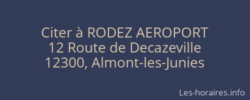 Citer à RODEZ AEROPORT