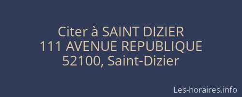 Citer à SAINT DIZIER