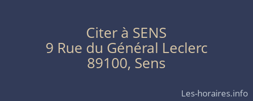 Citer à SENS