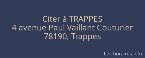 Citer à TRAPPES