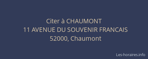 Citer à CHAUMONT